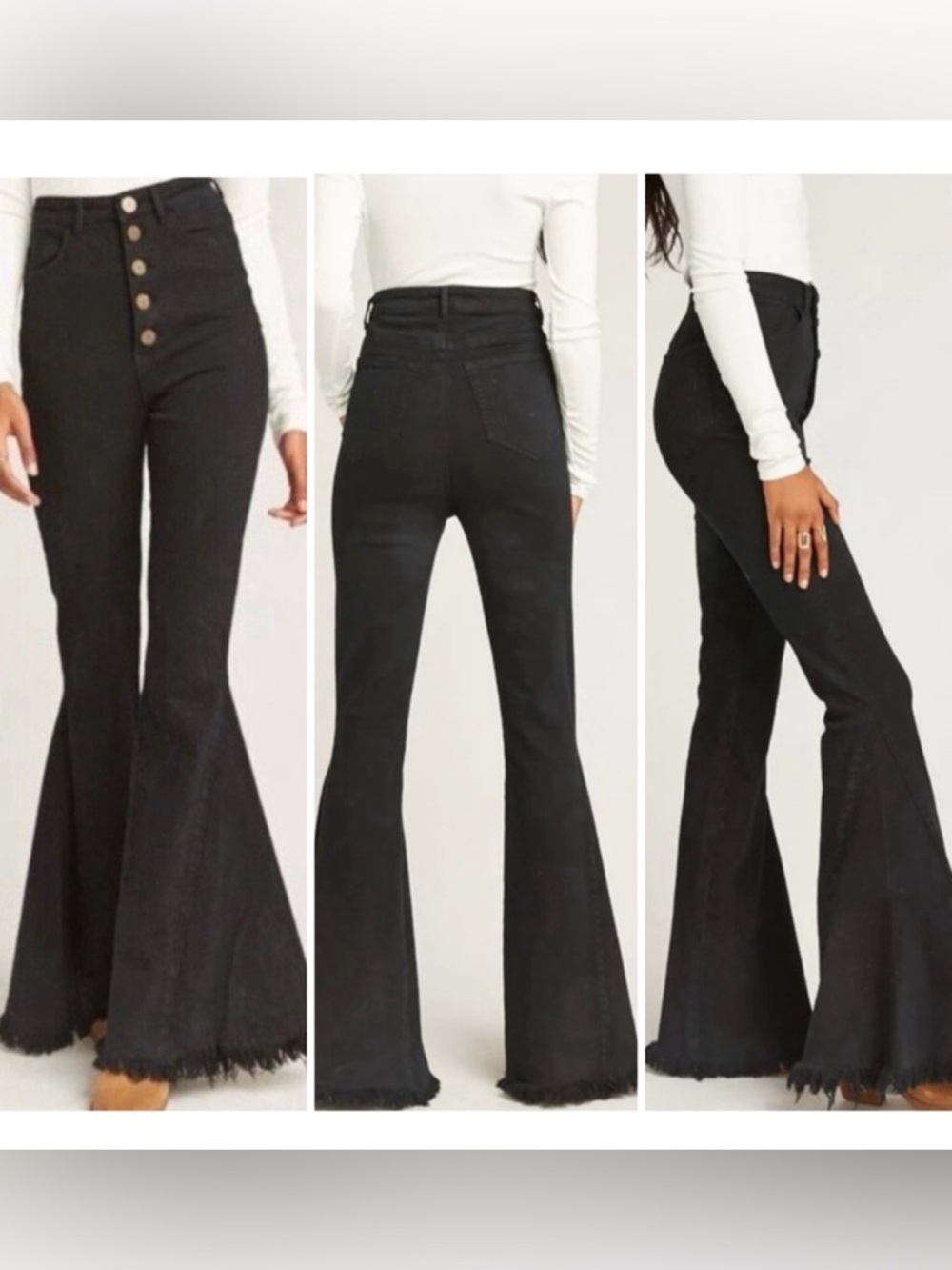 Women’s Black Stretch Flare Jeans